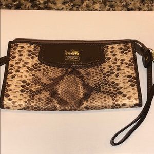 Coach Madison python print wallet/wristlet